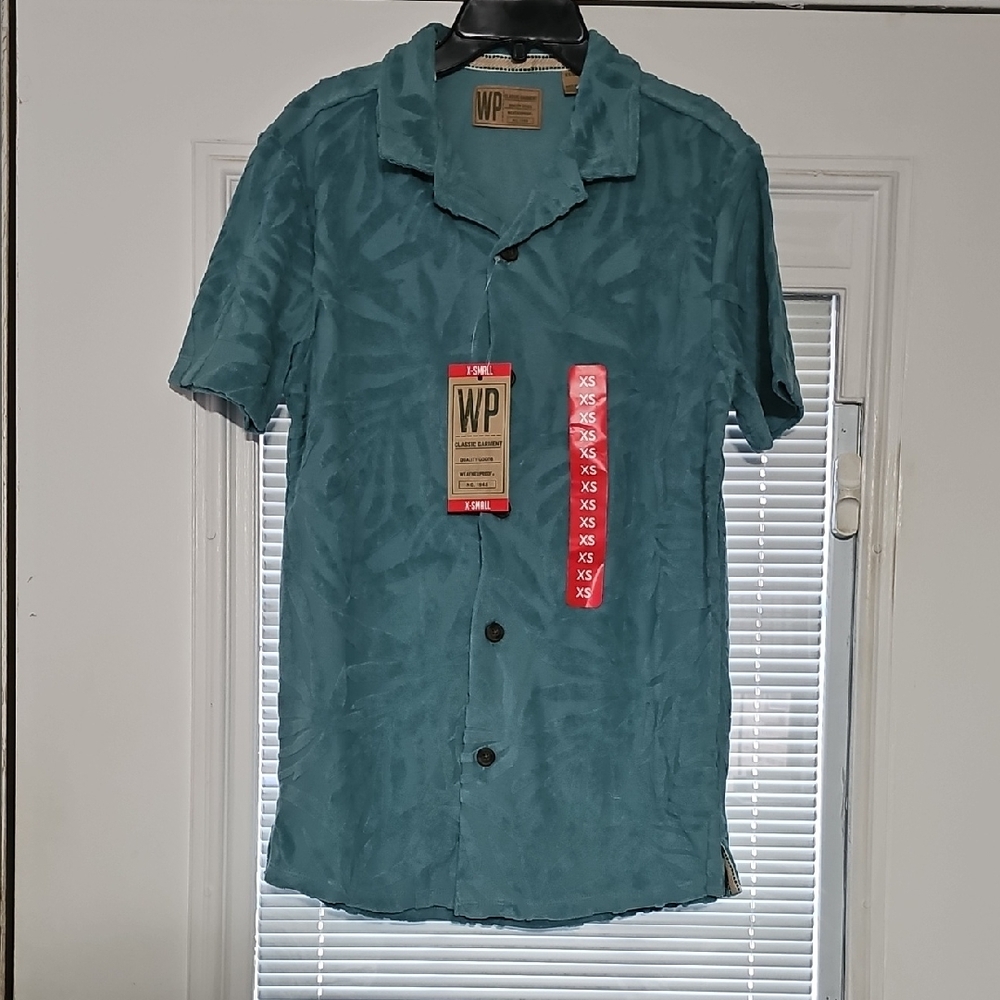 Men's Teal Casual Button Down Shirt